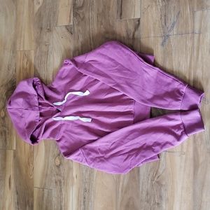 Forever 21 F21 cropped hoodie pink